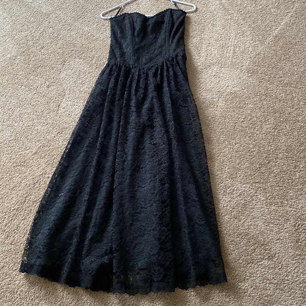 Simple black lace dress size 6